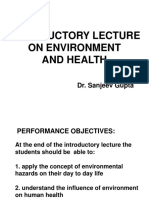 Introductory Lecture On Environment and Health: Dr. Sanjeev Gupta