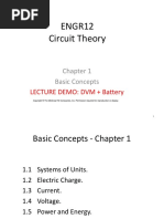 ENGR12 Circuit Theory: Basic Concepts