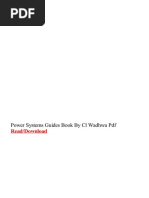 Power Systems Guides Book by CL Wadhwa PDF