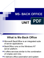 Ms-Back Office: Unit - Iiii