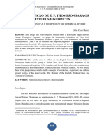 A Contribuição de Thompson para Os Estudos Historicos