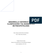 Desarrollo Historico de La Clasificacion y El Diagnostico en Psicopatologia