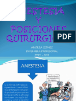 Clase Anestesia y Posiciones Quirurgicas