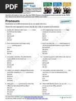 Pronouns Toeic Practice