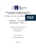 Dissertation Submitted For Fulfillment of MSC Project Management Faculty of Business