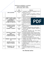 Planificarea Sedintelor Cu Parintii 2017-2018