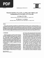 Lixcoo2, Lixnio2 2-Mno2: Thermal Stability of and and Consequences For The Safety of Li-Ion Cells