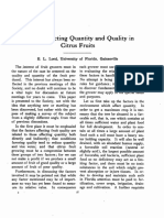 Factors Affecting Quantity and Quality in Citrus Fruits: E. L. Lord, University Gainesville