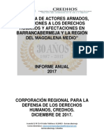 Dinámica de Actores Armados, Violaciones A Los Derechos Humanos y Afectaciones en Barrancabermeja y La Región Del Magdalena Medio