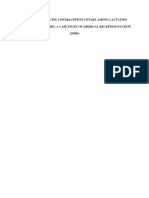 Factors Influencing Contraceptive Uptake Among Lactating Mothers (6-24 Months) - A Case Study of 2medical Reception Station (2MRS)