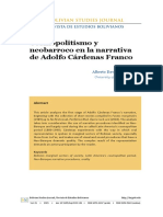 Cosmopolitismo y Neobarroco en La Narrativa de Adolfo Cárdenas