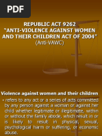 Republic Act 9262 "Anti-Violence Against Women and Their Children Act of 2004"