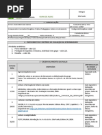 Plano de Aulas - Prática Pedagógica - Leitura e Letramento