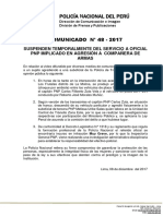 Comunicado PNP #48 - 2017