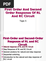 First Order and Second Order Response of RL and RC Circuit