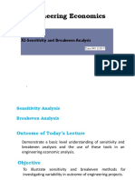 Engineering Economics: XI-Sensitivity and Breakeven Analysis