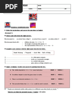 Reading Comprehension Test