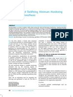 The Urgency of Redifining Minimum Monitoring Standards in Anesthesia