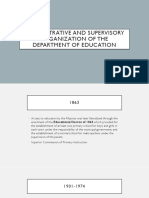 Administrative and Supervisory Organization of The Department of Education