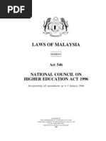 Act 546, National Council On Higher Education Act 1996