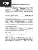 14 Contrato Indefinido de Trabajo para Servicio Domestico