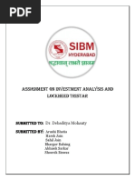 ASSIGNMENT On Investment Analysis and Lockheed Tristar: SUBMITTED TO: Dr. Debaditya Mohanty Submitted by