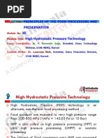 Principles of Food Process & Preserving