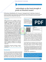 Effect of Newer Antioxidants On The Bond Strength of Composite On Bleached Enamel