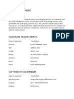 Stock Management Synopsis