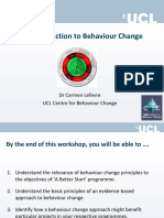 A Better Start - Introduction To Behaviour Change