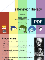 Cognitive Behavior Therapy