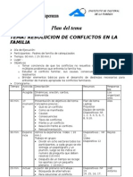 Plan Del Tema - Resolucion de Conflictos en La Familia