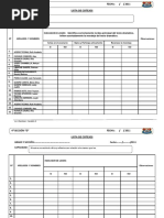 Lista de Cotejos CYA