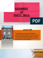 EASEMENT of Party Wall