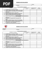 Rúbrica de Evaluación Procesual