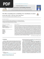 The Effects of Grinding Aids On Modelling of Air Classification of Cement