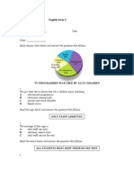 English Form 3: Study The Pie Chart Below and Answer The Question That Follows