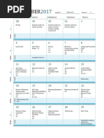 Semester Calendar Science 10 2017