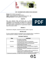 Programa Curso Redaccion y Argumentacion Juridica para Abogados