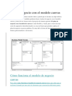 Plan de Negocio Con El Modelo Canvas