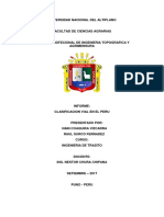 Informe Clasificacion Vial