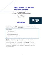 Interoperability Between C++ and Java Objects Using CORBA