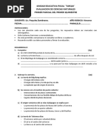 Evaluacion Del Primer Quimestre - 9no Ciencias Naturales