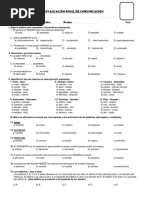 Evaluación Final de Comunicación