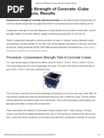 Compressive Strength of Concrete - Cube Test, Procedure, Results