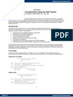 Efficiency Considerations Using The SAS System: Rick Langston, SAS Institute Inc., Cary, NC