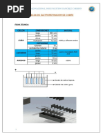 Celda de Eletrorefinación de Cobre - Ficha Tecnica