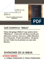 Introducción A La Doctrina de La Biblia