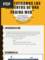 Identificamos Los Elementos de Una Página Web