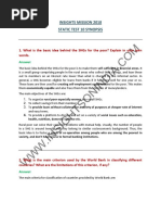 Insights Mission 2018 Static Test 10 Synopsis: Answer